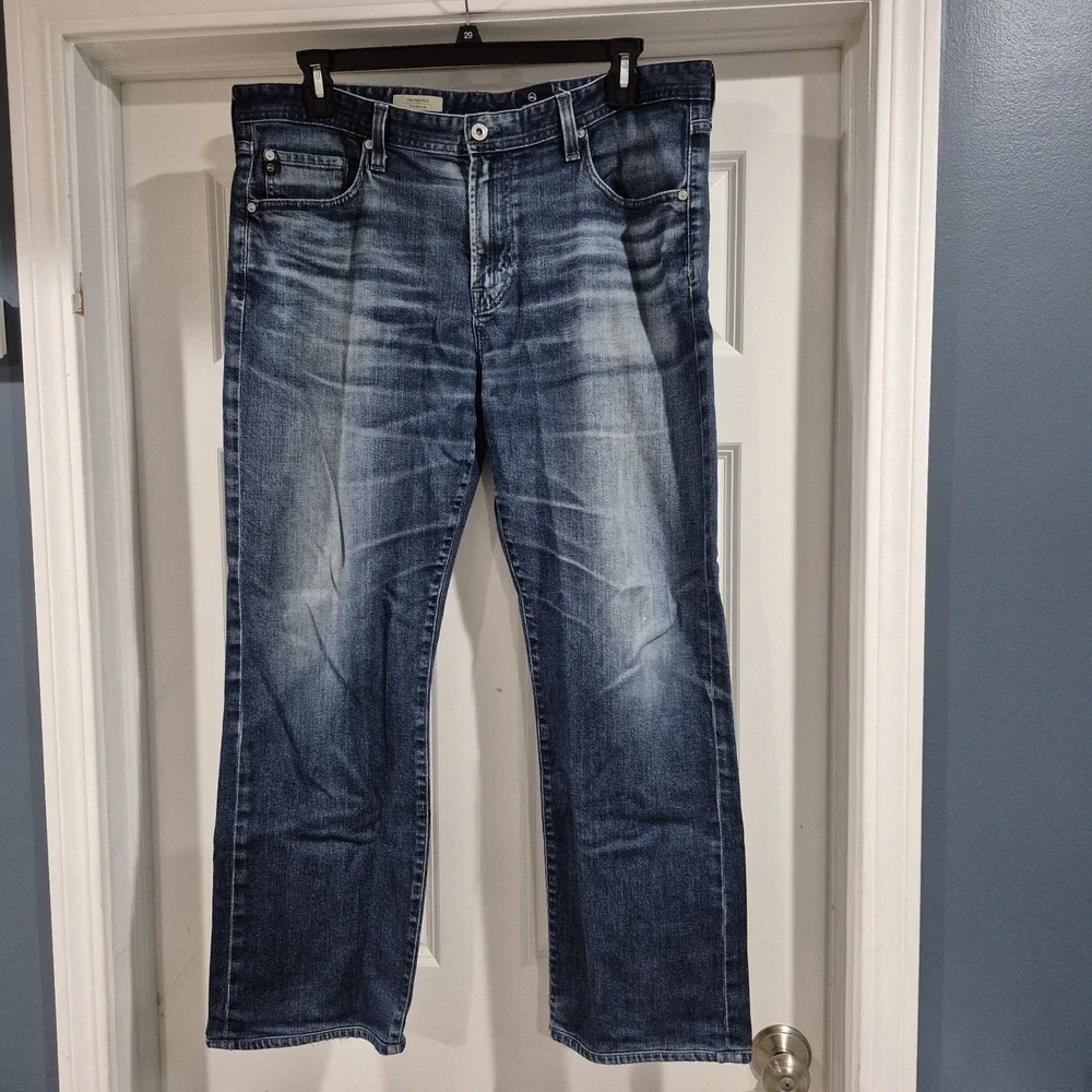 AG Adriano Goldschmeid Jeans Mens 38x29 The Protege Straight Leg Stretch *Hemmed